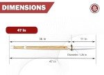Zanshin Budo - Set of 2 47" - Size 39 - Handmade Bamboo Sword Cosplay Decorative Original Texture for Anime, Suitable for Cosplay, Decoration, Collection