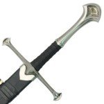 MedievalDepot Lord of The Rings Anduril Sword of Aragorn – Overall 47.5" - Metal Blade with Leather Wrapped Handle, Wall Plaque & Scabbard
