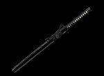 Lyuesword Handmade Full Tang Sharp Samurai Sword Katana Black Replica of Enter The Ninja Sword Real Battle Ready Ninjato (Black)