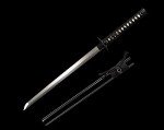 Lyuesword Handmade Full Tang Sharp Samurai Sword Katana Black Replica of Enter The Ninja Sword Real Battle Ready Ninjato (Black)