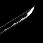 JIHPEN sword, Black Katana Wakizashi Tanto Set,Full Tang Samurai Sword,Sharp,Spring Steel Blade with Black Scabbard (B - Wakizashi)