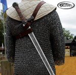 Hand Forged Rustic Broad Sword with Leather Handle