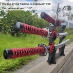 3pc Set Japanese Samurai Sword with Display Stand,Iaido Katana Engraved with Dragon Pattern On The Scabbard Carbon Steel Blade Real Sword for Display Decoration and Gift