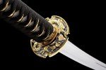 Traditional Heat/Clay Tempered Hand Forged | Real 1060/1095 T10 high Carbon Steel | Practical Authentic Japanese Samurai | Full Tang (Double Golden Dragon)