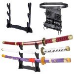 Adust Carbon Steel Zoro Sword, Anime Sword, 41 inch Overall, Japanese Katana Samurai Sword with Display Stand & Cosplay Belt