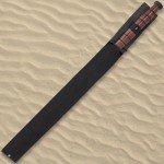 US 1942 Double-Edge Combat Sword and Nylon Shoulder Sheath - AUS-6 Stainless Steel Blade, Leather Stacked Handle, Steel Guard and End Cap, Historically Inspired Functional Collectible - Length 27 1/2”