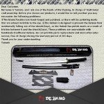 Dejiang Black Naga Katana Handmade, 1095 Carbon Steel T10, Real Samurai Sword with Katana Stand and Gift Box, Full Tang, Sharp, Qianying Style