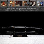 Dejiang Black Naga Katana Handmade, 1095 Carbon Steel T10, Real Samurai Sword with Katana Stand and Gift Box, Full Tang, Sharp, Qianying Style
