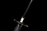 Handmade Samurai Sword, 9260 Spring Steel, 41.31.21 inches, Full Tang Sword Set, Sharp, Black Katana