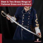 Armory Replicas™ - Commemorative Replica US Calvary Officer Saber - Forged Carbon Steel Decorative Collectible Engraved Civil War Sword w/Metal Scabbard