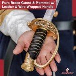Armory Replicas™ - Commemorative Replica US Calvary Officer Saber - Forged Carbon Steel Decorative Collectible Engraved Civil War Sword w/Metal Scabbard