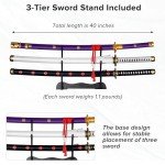 Kaoudt Zoro Decoration41 inch Bamboo Cosplay Props: Roronoa Zoro Wado Ichimonji+Yama Enma+Shusui, Exact Replica Anime Original Texture, for Role-Playing, Stage Performance - Set of 3 Anime Props