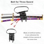 Kaoudt Zoro Decoration41 inch Bamboo Cosplay Props: Roronoa Zoro Wado Ichimonji+Yama Enma+Shusui, Exact Replica Anime Original Texture, for Role-Playing, Stage Performance - Set of 3 Anime Props