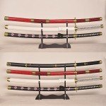 Sword fort Sword Zoro's 3 Piece Set Sword,Handmade Katana Japanese Anime Cosplay Sword, Roronoa Zoro Anime Swords, Kitetsu, Shusui, Wado Ichimonji