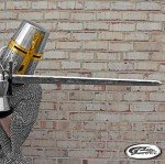 Hand Forged Rustic Broad Sword with Leather Handle