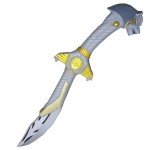 Fantasy PU Foam Sword for Cosplay Mighty The Saba White Power Sword Rangers Collectible Gift for Halloween and Xmas