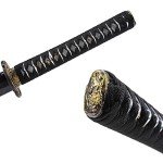 Eroton-Handmade Samurai Katana Sword Real,Full Tang Heat Tempered 1045/1060 High Carbon Steel Functional,41 Inches for Room Decoration Gift Cosplay Black……