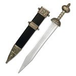 MASTER USA Roman Battle Sword Replica –Stainless Steel Blade, Metal Handle with Intricate Guard and Pommel, Includes Scabbard – Fantasy, Historical, Collectible, C-87,Black, 30-Inch Overall