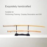 Katana with Wooden Sheath,Bamboo Practice Swords,Training Katana,Cosplay Prop Bokken,for Practice,Training and Gift
