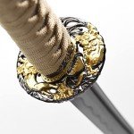 YONG XIN SWORD-Samurai Katana Sword, Japanese Handmade, Practical, 1045 Carbon Steel, Tempered/Clay Tempered, Full Tang, Sharp, Scabbard