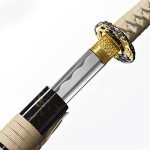 YONG XIN SWORD-Samurai Katana Sword, Japanese Handmade, Practical, 1045 Carbon Steel, Tempered/Clay Tempered, Full Tang, Sharp, Scabbard