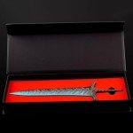 Game Elden Ring Dark Moon Greatsword Models 11.8-Inch Medieval Fantasy Claymore Sword Hand-Painted Sculpture Collectible Figurine for Gaming Display, Warrior Desk Decor & Dark-Themed Gift (NO.1)