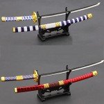10'' Zoro Samurai Sword Anime Roronoa Shusui/Wado Ichimonji/Kitetsu/Yubashiri Sword Mini Metal Katana Collection Gift (4pcs Set)