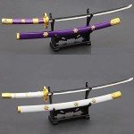 10'' Zoro Samurai Sword Anime Roronoa Shusui/Wado Ichimonji/Kitetsu/Yubashiri Sword Mini Metal Katana Collection Gift (4pcs Set)