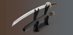 Real Samurai Sword Hand Forged with T10 Steel and Hamon，Black Katana Sword Full Tang Sharp Clay Tempering, 41-Inch