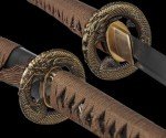 Real Samurai Sword Hand Forged with T10 Steel and Hamon，Black Katana Sword Full Tang Sharp Clay Tempering, 41-Inch