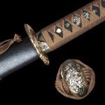 Real Samurai Sword Hand Forged with T10 Steel and Hamon，Black Katana Sword Full Tang Sharp Clay Tempering, 41-Inch