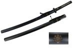MAKOTO Handmade Sharp Katana Black Japanese Samurai Sword 40" (Warlord)