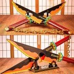 Kravkind 1478pcs, 82inch for Demon Slayer Sword Building Block Model, Samurai Sword Set with Scabbard and Stand, Best Gift for Anime Fans (Tengen Uzui Sword)
