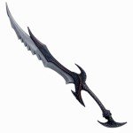 Skyrim Daedric Sword Demon Dagger 11.8" Metal Game Weapon Cosplay Prop Collectible Desktop Decoration Keychain BJDs