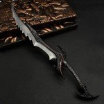 Skyrim Daedric Sword Demon Dagger 11.8" Metal Game Weapon Cosplay Prop Collectible Desktop Decoration Keychain BJDs