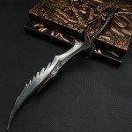 Skyrim Daedric Sword Demon Dagger 11.8" Metal Game Weapon Cosplay Prop Collectible Desktop Decoration Keychain BJDs