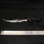 Skyrim Daedric Sword Demon Dagger 11.8" Metal Game Weapon Cosplay Prop Collectible Desktop Decoration Keychain BJDs