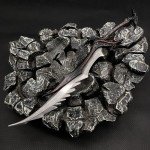 Skyrim Daedric Sword Demon Dagger 11.8" Metal Game Weapon Cosplay Prop Collectible Desktop Decoration Keychain BJDs