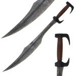K Exclusive King Leonidas Spartan Warrior Sword | Authentic Replica | Heat Tempered Carbon Steel Blade | Traditionally Wrapped Handle | 33" Length