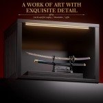 RACEROCKET Eldens Rings Starlight Shadowblade Sword Weapon Replica 10.2-Inch Metal Craft Rivers of Blood Sword with Display Stand Action Figure Collectible Toy Desk Decor Party Supply Gift