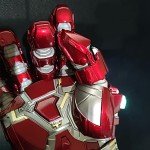 Sword Valley Cosplay Props Movie Universe A Man of Iron Gloves - LED Light-Up Collectible Gauntlet - Zinc Alloy & Rubber Construction, 40cm/15.75" (Cosplay, Display, Light Effects)