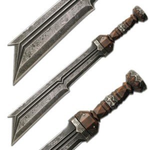 United Cutlery The Hobbit Fili Dwarven's Sword Replica | Officially Licensed Collectible | Authentic Design | Stainless Steel Blade | Display or Cosplay - 25.5" Overall Length