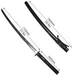 Kamaiwo-1045/1060 Handmade Hand Forged Authentic，Japanese Katana are a Unique Gift for Men - Full Tang High Carbon Steel Makes a Memorable for Martial Arts Collectors, Black