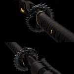 Kamaiwo-1045/1060 Handmade Hand Forged Authentic，Japanese Katana are a Unique Gift for Men - Full Tang High Carbon Steel Makes a Memorable for Martial Arts Collectors, Black