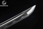 MoonSwords Hakuryū White Dragon Katana - 40.55" Handforged High Manganese Steel Samurai Sword with Cherry Blossom Tsuba, Pearl White Scabbard