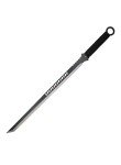 Fantasy Master – 28-inch Black Satin Finish Stainless Steel Sword with Tanto Blade and Set of 2 Throwing Knives, Full Tang Construction, Includes Nylon Sheath, Fantasy, Swords, Collectible – FM-644T