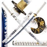 Kamaiwo-1045/1060Clay Tempering high Carbon Steel,Hademade Heat Tempered Full Hand Forged Traditional Samurai Sword,Japanese Katana Sword Real Authentic,Full Tang,Functional,Practical,blu