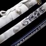 Kamaiwo-1045/1060Clay Tempering high Carbon Steel,Hademade Heat Tempered Full Hand Forged Traditional Samurai Sword,Japanese Katana Sword Real Authentic,Full Tang,Functional,Practical,blu