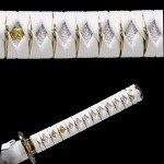 Kamaiwo-1045/1060Clay Tempering high Carbon Steel,Hademade Heat Tempered Full Hand Forged Traditional Samurai Sword,Japanese Katana Sword Real Authentic,Full Tang,Functional,Practical,blu
