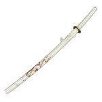 Bishamon 42 1/2" Samurai Sword Carbon Blade Dragon Scabbard Comes with a Wooden Stand (White)
